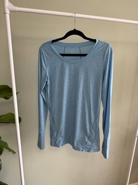 Gap Fit Sky Blue Long Sleeve Sport Top Size Small